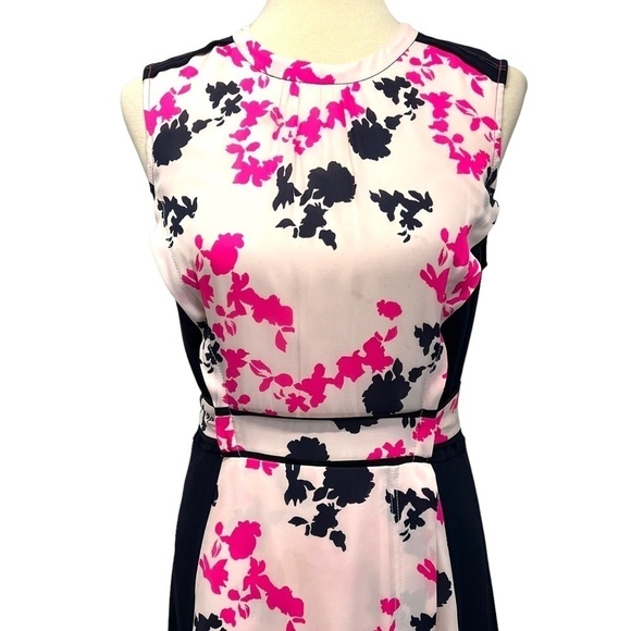 Tanya Taylor Navy Blue Silk Floral Tie Back Maxi Dress Womens 8 - Picture 3 of 15